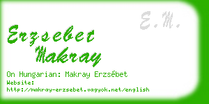 erzsebet makray business card