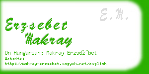 erzsebet makray business card